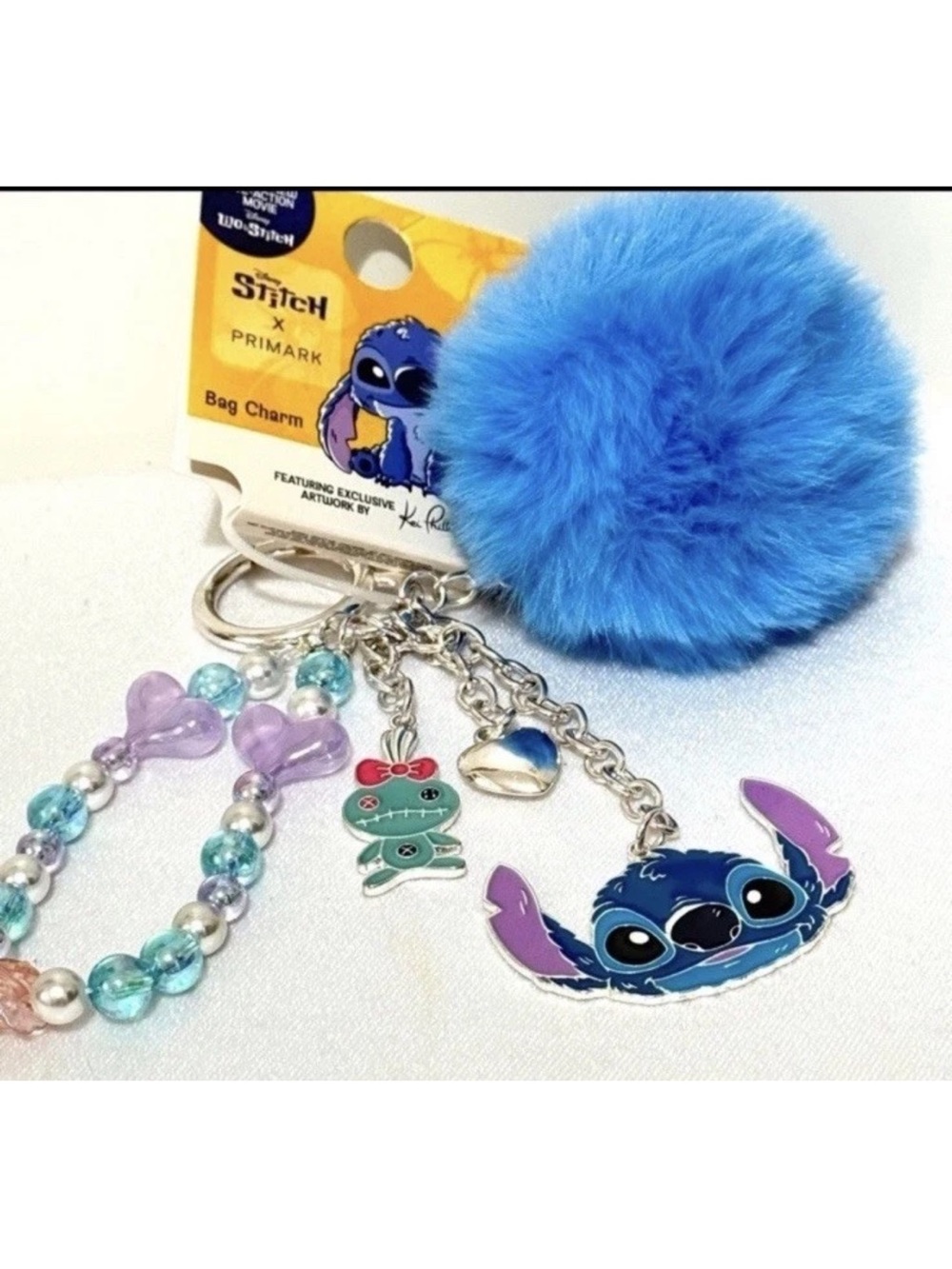 DISNEY STITCH TRAVEL DANGLE BAG CHARM KEYRING NEW PRIMARK LILO